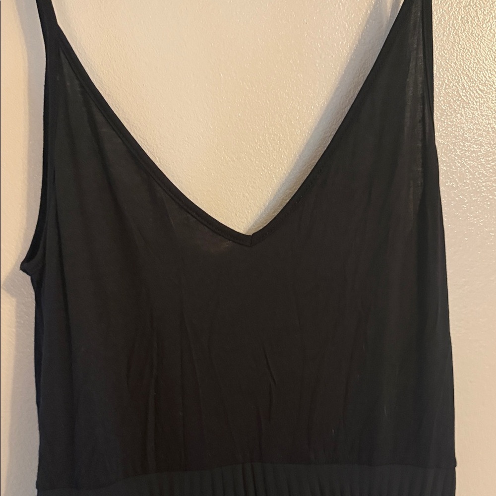 See You Monday Black V-Neck Spaghetti Strap Midi Dress - Picture 3 of 7